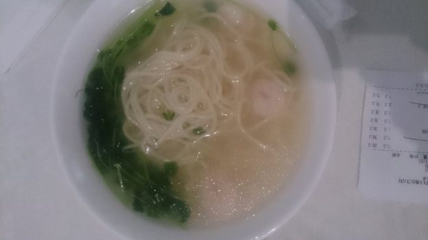 北京首都国際空港の中華レストランのラーメン
